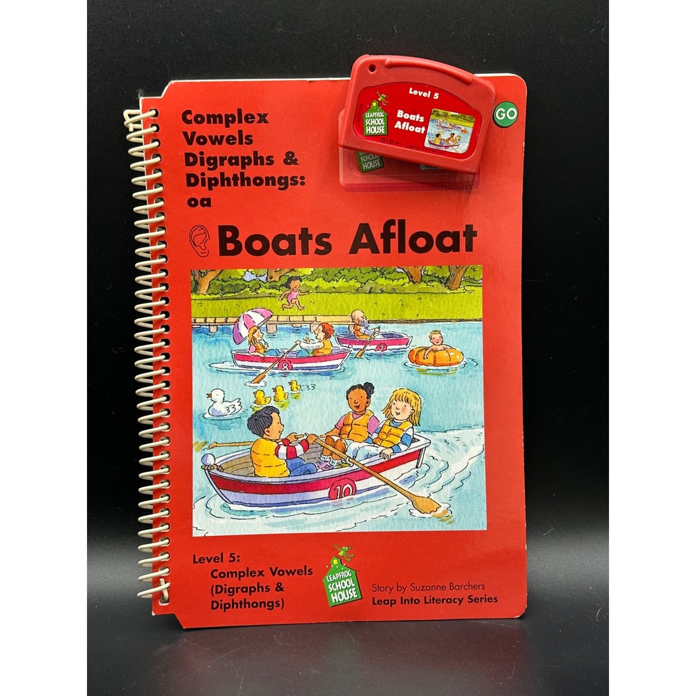 LeapFrog SchoolHouse Boats Afloat Level 5 Book and Cartridge Phonics Literacy